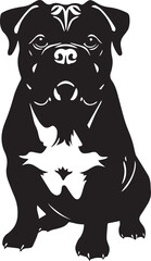 Rottweiler dog. Hand drawn vector illustration