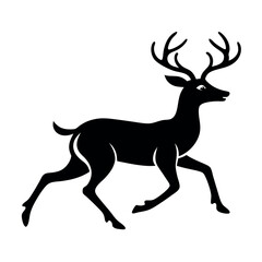 Obraz premium A minimalist-yet-intricate-set-of-12-running-deer 