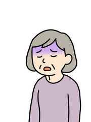体調不良になるシニア女性