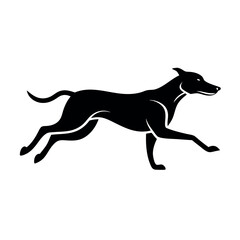 Fototapeta premium A minimalist-yet-intricate-set-of-a-running-dog 