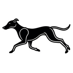 Fototapeta premium A minimalist-yet-intricate-set-of-a-running-dog 