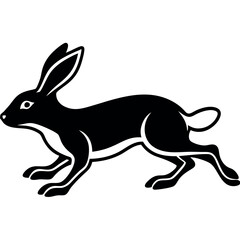 A minimalist-yet-intricate-set-of-a-running-rabbit. 