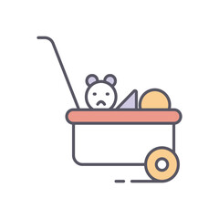 TOYS vector icon stock illustration