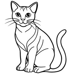 Obraz premium Cat-line-art vector