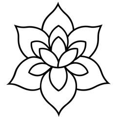 Fototapeta premium Flower-alpona-design-and-ceramic-vector. 