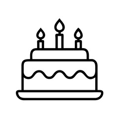 Birthday cake with candles vector illustration for party celebration and special occasion designs element 100