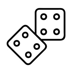 Dice game icon vector illustration for casino games and board games with luck and chance element design