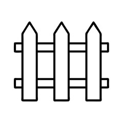 Fence outline illustration for garden fencing picket fence yard fence and security fence design vector graphic