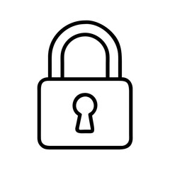 Padlock security icon vector illustration for lock safety and protection design element concept 100