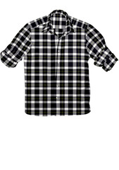 3d illustration mens plaid shirt isolated white background 