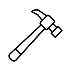 Hammer tool icon vector illustration carpentry equipment construction repair hammering nail driving tool design 100