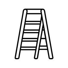 Find step ladder for home improvement projects and construction tasks with this simple outline icon image