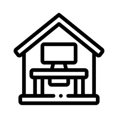 home office line icon