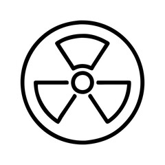 Radiation symbol vector graphic for hazard warning sign radioactive material danger caution alert icon design 100