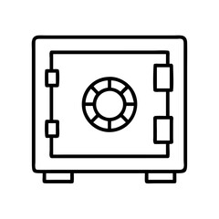 Safe box vector illustration for security and protection of valuable assets and financial safety deposit box
