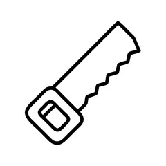 Find the best hand saw outline vector image for woodworking projects and diy crafts with precise cutting tools
