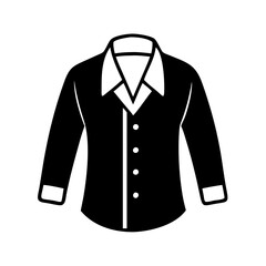 dress shirt icon, dress shirt line art - simple line art of dress shirt, perfect for dress shirt logos and icons