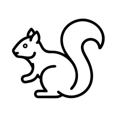 Squirrel vector illustration cute animal outline drawing squirrel icon squirrel image squirrel clip art graphic 100