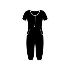 jumpsuit icon, jumpsuit line art - simple line art of jumpsuit, perfect for jumpsuit logos and icons