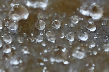 Glowing Water Droplets in Motion Generative AI