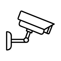 Security camera cctv surveillance system icon vector for safety and protection outline style modern design