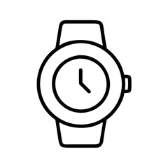 Watch icon vector illustration time clock wristwatch accessory fashion style design hour minute second 10 11