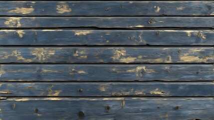 Fototapeta premium Weathered blue wood plank wall texture.
