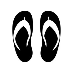 flip flops icon, flip flops line art - simple line art of flip flops, perfect for flip flops logos and icons