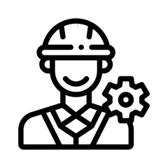 engineer line icon