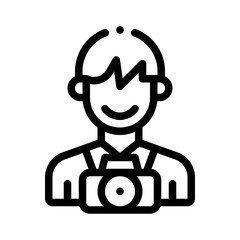 photographer line icon