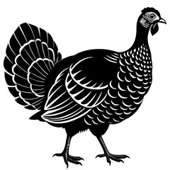  turkey hen silhouette vector