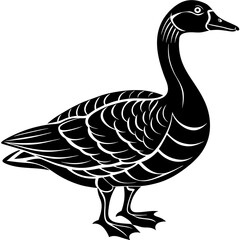 bird goose silhouette vector