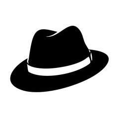 fedora hats icon, fedora hats line art - simple line art of fedora hats, perfect for fedora hats logos and icons