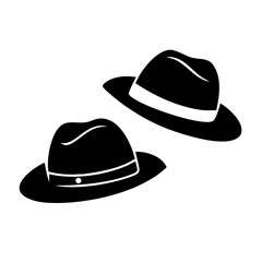 fedoras icon, fedoras line art - simple line art of fedoras, perfect for fedoras logos and icons
