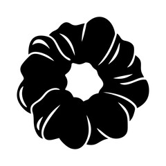 hair scrunchies icon, hair scrunchies line art - simple line art of hair scrunchies, perfect for hair scrunchies logos and icons