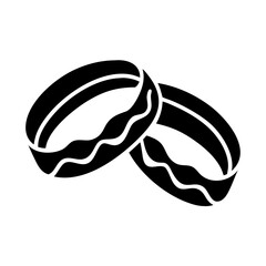 hair ties icon, hair ties line art - simple line art of hair ties, perfect for hair ties logos and icons