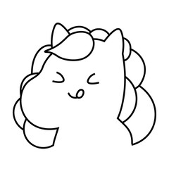 unicorn icon on white background