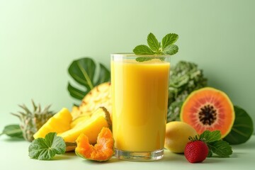 Fototapeta premium Tropical Blend Smoothie for Optimal Digestion