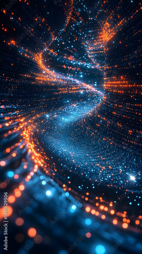 Poster visualization of llm scalability with dynamic machine learning nodes expanding across a data network