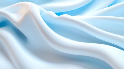 Obraz premium Elegant light blue fabric drape texture close up