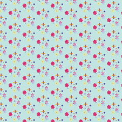 Floral seamless pattern with hand drawn elements