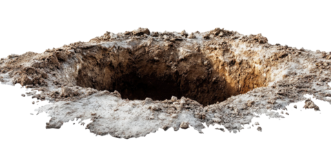 Isolated Ground Hole on transparent background
