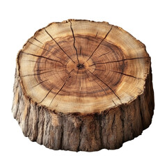 Tree Stump Top View on transparent background