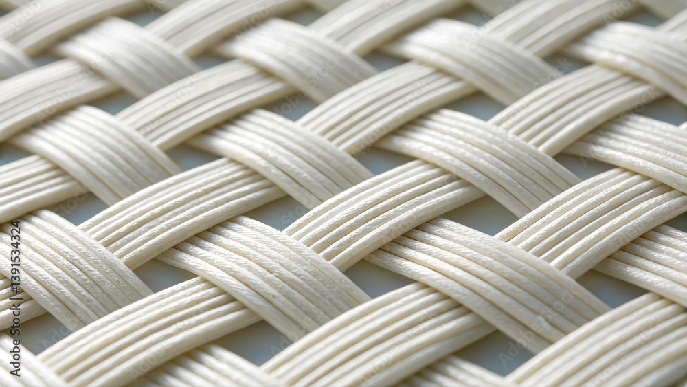 Poster abstract visualization of data encryption illustrated through interwoven fabric patterns and texture