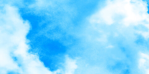 Blue sky with white clouds in sunny weather .Blue Sky vector .White cumulus clouds formation in blue sky .blue water surface background .Panorama.	
