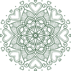 Beautiful flower art and mandala vector design