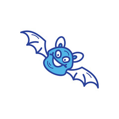 Obraz premium Bat icon islote white background vector stock illustration