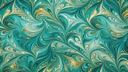 Teal Marble Texture Background - Abstract Swirl Design for Print & Web