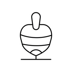 Obraz premium SPINNING TOP vector icon stock illustration