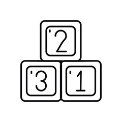 BLOCKS vector icon stock illustration